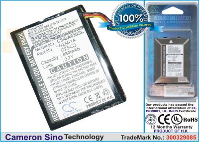 Аккумулятор CS-SA630SL для Philips GoGear HDD6330 30GB 3,7V 680Ah Li-ion