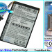 Аккумулятор CS-NAV2100SL для Navigon 2100 Max 3,7V 1200Ah Li-Polymer