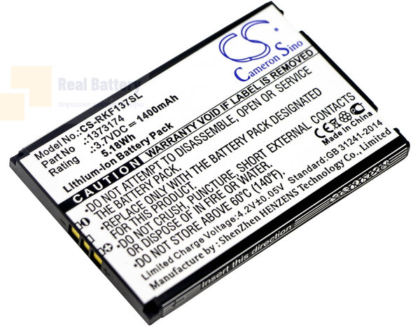 Аккумулятор CS-RKF137SL для Renkforce 1373174 3,7V 1400Ah Li-ion