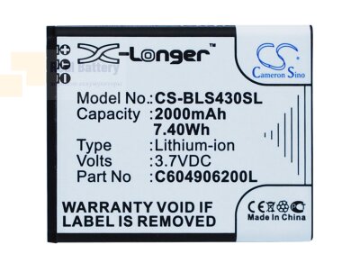 Аккумулятор CS-BLS430SL для BLU D310 3,7V 2000Ah Li-ion