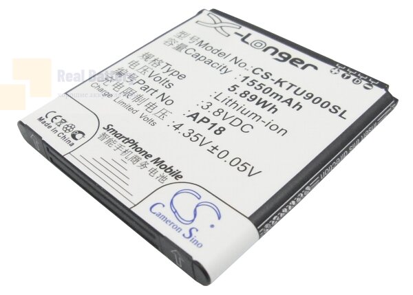 Аккумулятор CS-KTU900SL для K-Touch U9 3,8V 1550Ah Li-ion