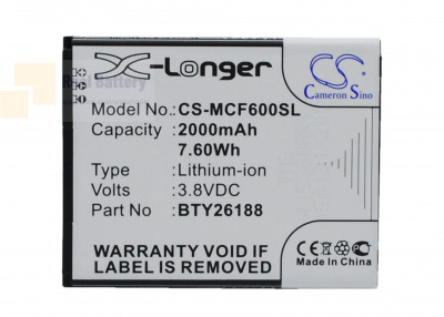 Аккумулятор CS-MCF600SL для POSH E500A 3,8V 2000Ah Li-ion