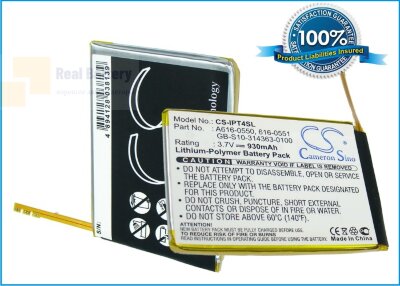 Аккумулятор CS-IPT4SL для Apple iPod Touch 4th 3,7V 930Ah Li-Polymer
