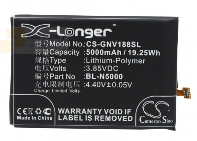 Аккумулятор CS-GNV188SL для BLU D810 3,85V 5000Ah Li-Polymer