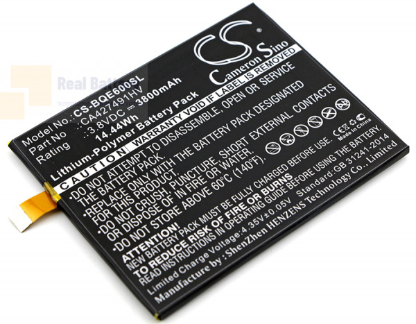 Аккумулятор CS-BQE600SL для BQ Aquaris E6 3,8V 3800Ah Li-Polymer