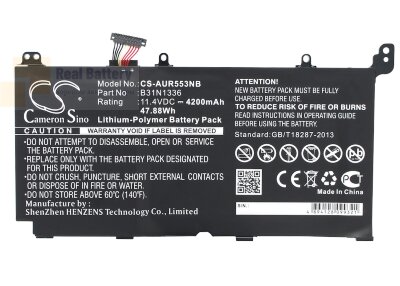 Аккумулятор CS-AUR553NB для Asus R553LF  11,4V 4200mAh Li-Polymer
