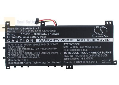 Аккумулятор CS-AUS451NB для Asus VivoBook S451  7,5V 5050mAh Li-Polymer