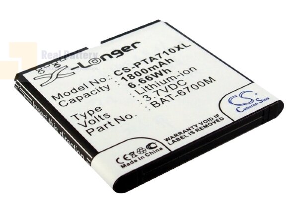 Аккумулятор CS-PTA710XL для Pantech IM-A710 3,7V 1800Ah Li-ion