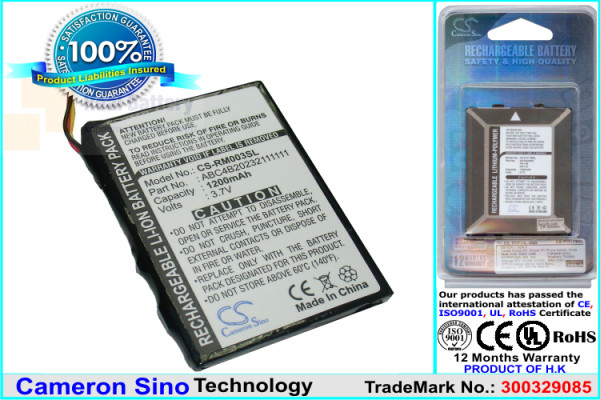 Аккумулятор CS-RM003SL для ROC Digital 14003 rocbox 20GB 3,7V 1200Ah Li-ion