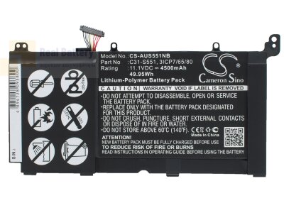 Аккумулятор CS-AUS551NB для Asus VivoBook S551L  11,1V 4500mAh Li-Polymer