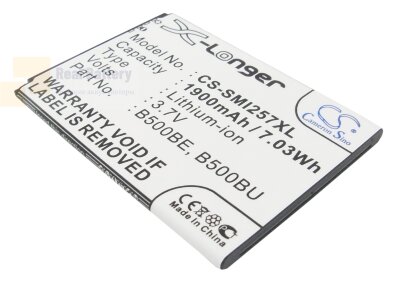 Аккумулятор CS-SMI257XL для Samsung Galaxy S4 Mini 3,7V 1900Ah Li-ion