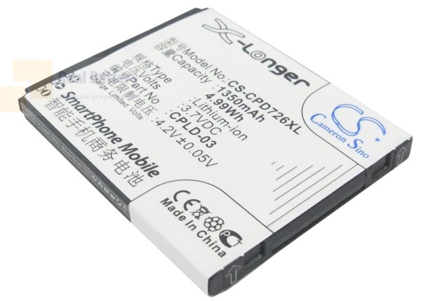 Аккумулятор CS-CPD726XL для Coolpad 7266 3,7V 1350Ah Li-ion