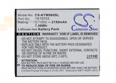 Аккумулятор CS-KTW980SL для K-Touch KIS 3 3,7V 2150Ah Li-ion