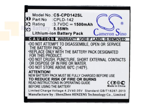 Аккумулятор CS-CPD142SL для Coolpad 5313S 3,7V 1500Ah Li-ion