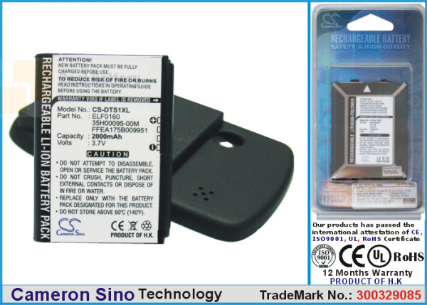 Аккумулятор CS-DTS1XL для i-mate Touch 3,7V 2000Ah Li-ion