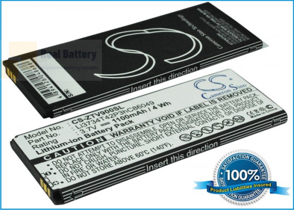Аккумулятор CS-ZTV900SL для SFR STARADDICT Android Edition 3,7V 1100Ah Li-ion