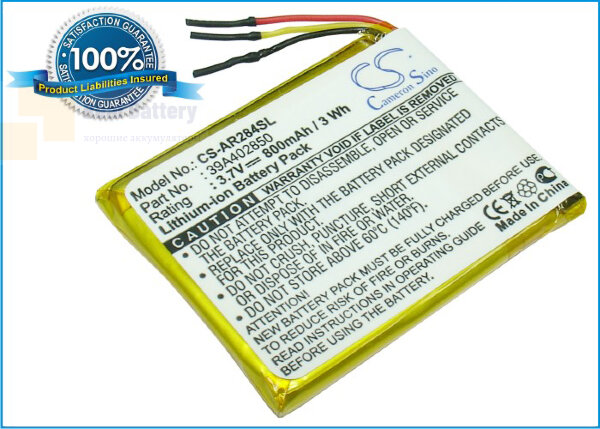 Аккумулятор CS-AR284SL для Archos 28 Internet Tablet 3,7V 800Ah Li-Polymer