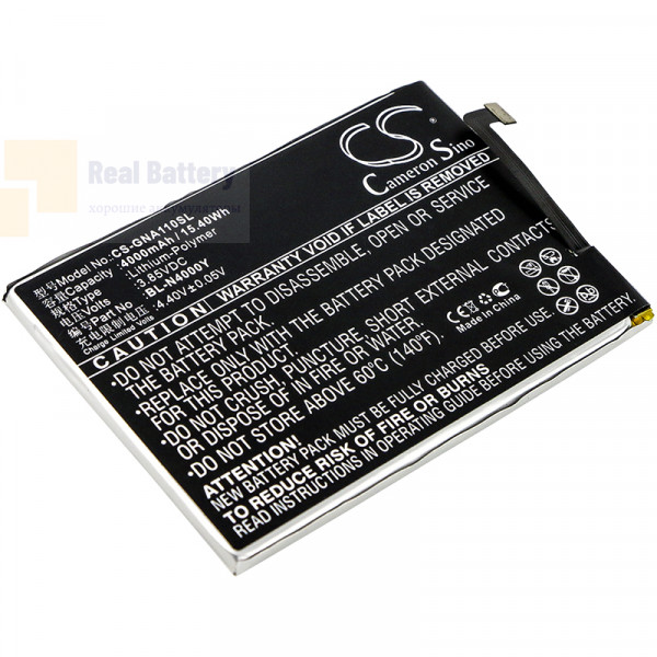 Аккумулятор CS-GNA110SL для GIONEE A1 Lite 3,85V 4000Ah Li-Polymer