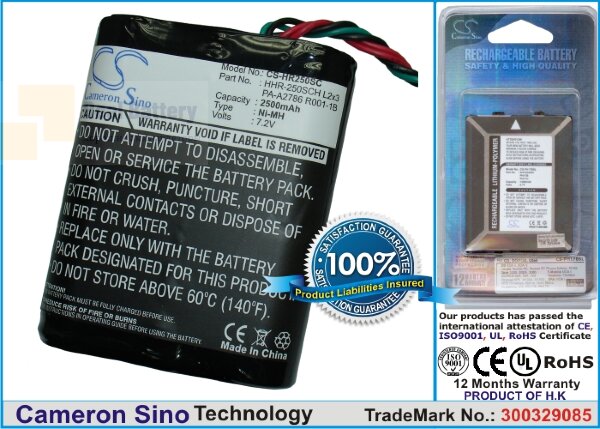 Аккумулятор CS-HR250SC для Panasonic HHR-250SCH L2x3 7,2V 2500Ah Ni-MH