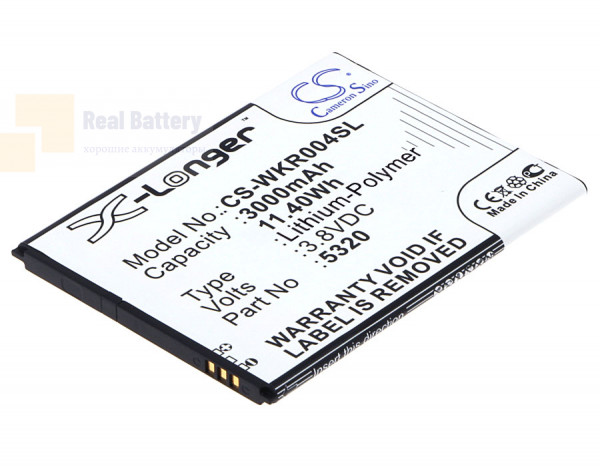 Аккумулятор CS-WKR004SL для Casper VIA V6 3,8V 3000Ah Li-Polymer