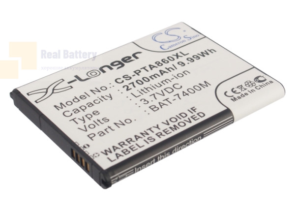 Аккумулятор CS-PTA860XL для Pantech A860S 4G 3,7V 2700Ah Li-ion