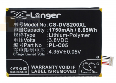 Аккумулятор CS-DVS200XL для DOOV DOOV S2 3,8V 1750Ah Li-Polymer