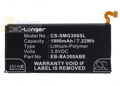 Аккумулятор CS-SMG300SL для Samsung Galaxy A3 3,8V 1900Ah Li-Polymer