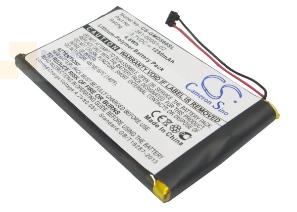 Аккумулятор CS-GMD560SL для Garmin Dezl 560LMT 3,7V 1250Ah Li-Polymer