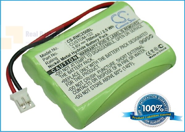 Аккумулятор CS-RNC250BL для Resistacap Inc N250AAAF3WL 3,6V 700Ah Ni-MH