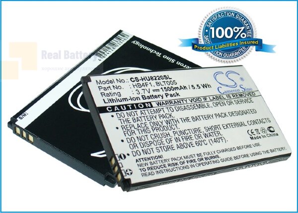Аккумулятор CS-HU8220SL для AT&T Impulse 4G 3,7V 1500Ah Li-ion