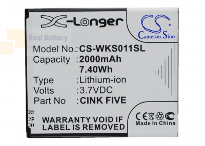 Аккумулятор CS-WKS011SL для T-KING K1391 3,7V 2000Ah Li-ion
