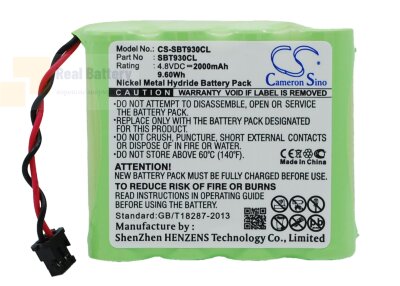 Аккумулятор CS-SBT930CL для Sony SPP-300 4,8V 2000Ah Ni-MH