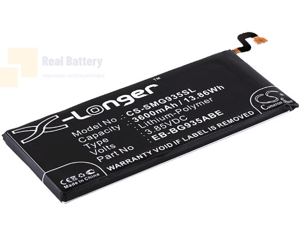 Аккумулятор CS-SMG935SL для Samsung Galaxy S7 Edge 3,85V 3600Ah Li-Polymer