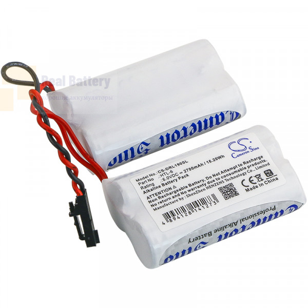 Аккумулятор CS-DRL190SL для SafLok 6800121 6V 2700Ah Alkaline