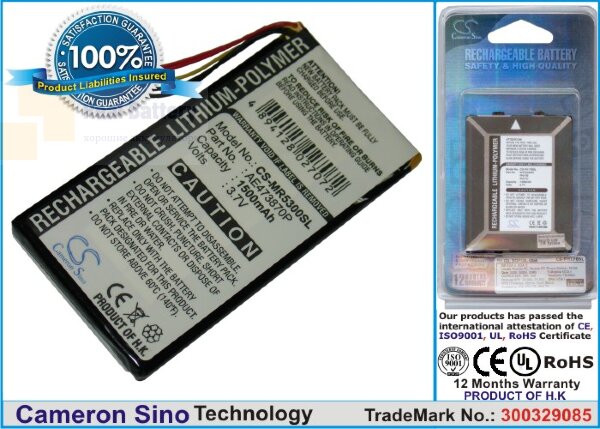 Аккумулятор CS-MR5300SL для Magellan Maestro 5300 3,7V 1500Ah Li-Polymer