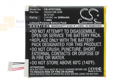 Аккумулятор CS-HTX720SL для HTC Edge 3,8V 2000Ah Li-Polymer