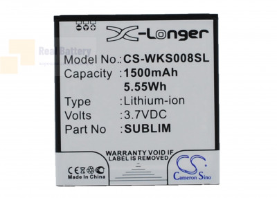 Аккумулятор CS-WKS008SL для Fly IQ442 3,7V 1500Ah Li-ion