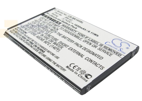 Аккумулятор CS-NK103SL для Nokia Nokia XL 3,7V 1650Ah Li-ion