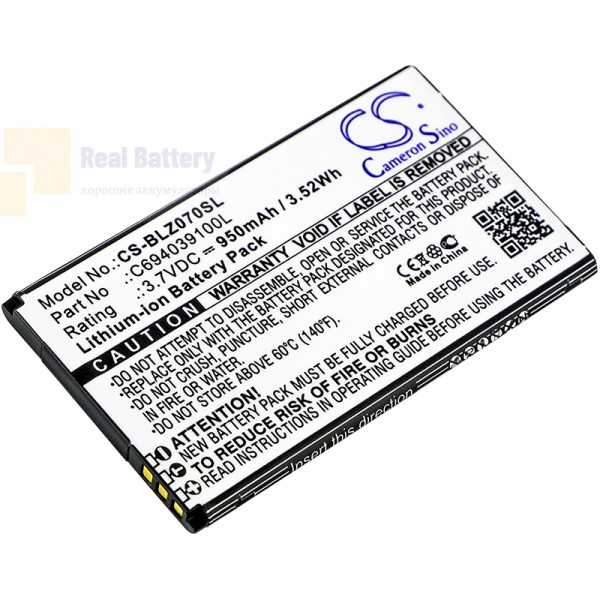 Аккумулятор CS-BLZ070SL для BLU Z070 3,7V 950Ah Li-ion