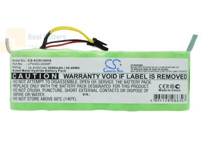 Аккумулятор CS-ECR120VX для Dibea KK8 14,4V 2000mAh Ni-MH
