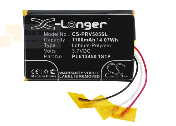 Аккумулятор CS-PRV585SL для Prestigio GeoVision 5850HDDVR 3,7V 1100Ah Li-Polymer
