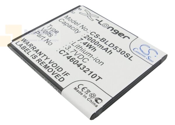 Аккумулятор CS-BLD530SL для BLU D010 3,7V 2000Ah Li-Polymer