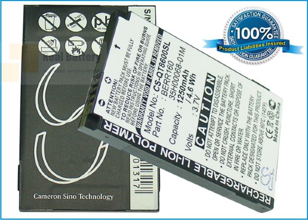 Аккумулятор CS-QT8600SL для Qtek 8600 3,7V 1250Ah Li-Polymer