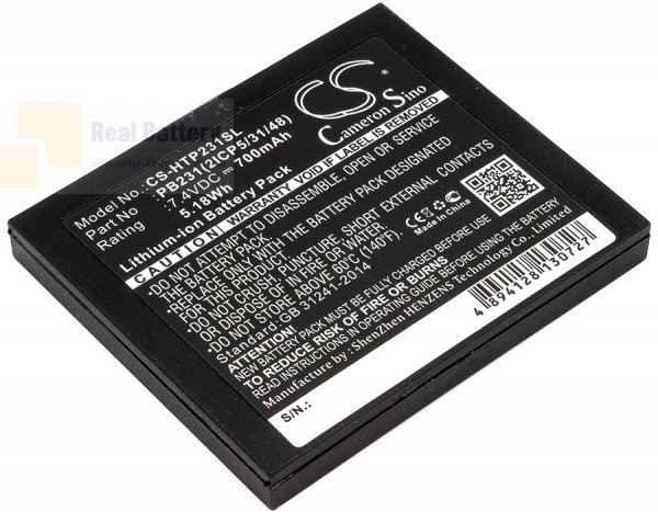 Аккумулятор CS-HTP231SL для HiTi Pringo P231 7,4V 700Ah Li-ion
