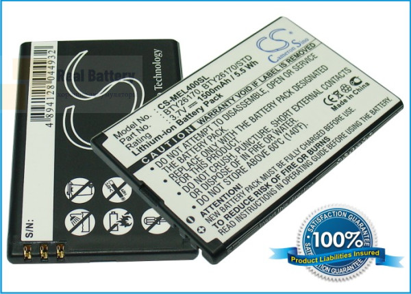 Аккумулятор CS-MEL400SL для Mobistel EL400 3,7V 1500Ah Li-ion