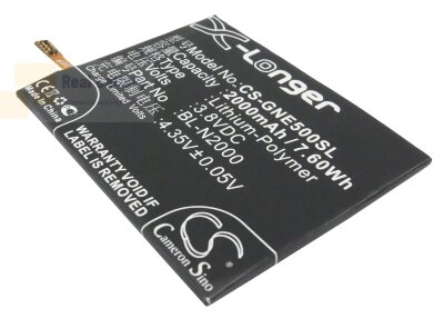 Аккумулятор CS-GNE500SL для GIONEE E5 3,8V 2000Ah Li-Polymer