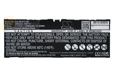 Аккумулятор CS-DEV113SL для DELL T06G 7,4V 4300Ah Li-Polymer