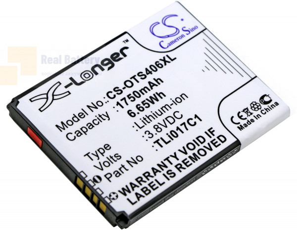 Аккумулятор CS-OTS406XL для Alcatel One Touch Pop 3 4.5 3,8V 1750Ah Li-ion