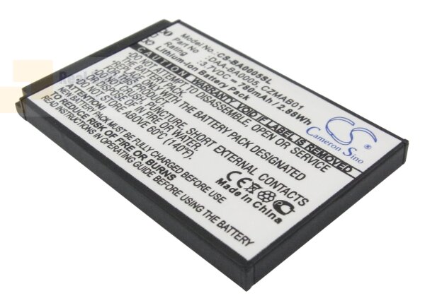 Аккумулятор CS-BA0005SL для Creative Zen Micro 3,7V 780Ah Li-ion