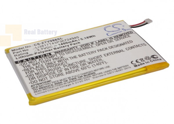 Аккумулятор CS-ZTV988SL для NET11 NTZEZ753G3P5P 3,7V 1400Ah Li-Polymer